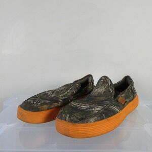 Hey Dude Sunapee Mossy Oak Slip On Loafers Men 9 Camo Orange Wool Comfort 422